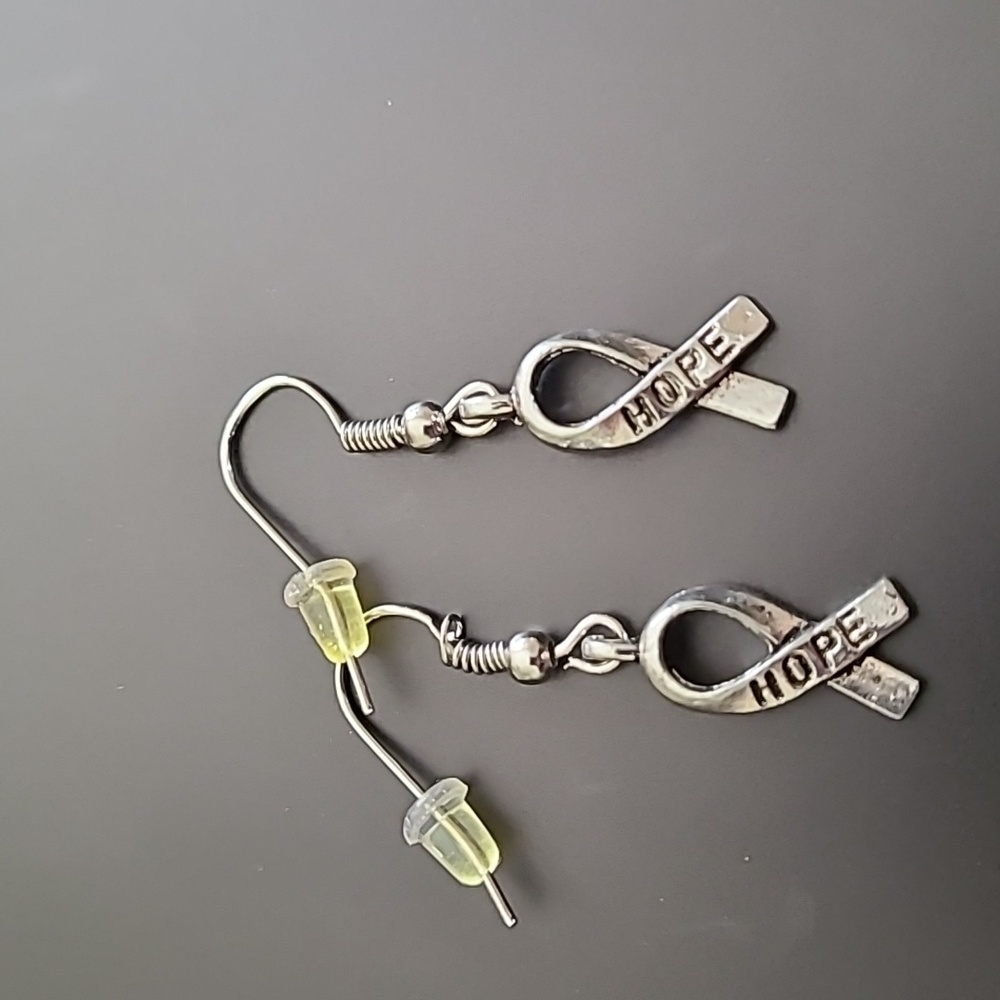 - Cancer Ribbon Earrings